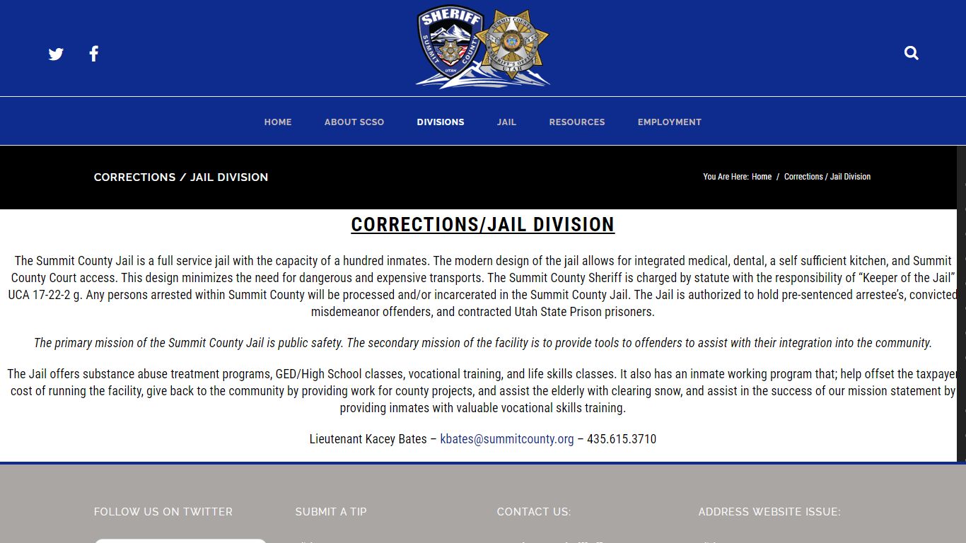 Corrections & Jail Division of Summit County Sheriff's Office